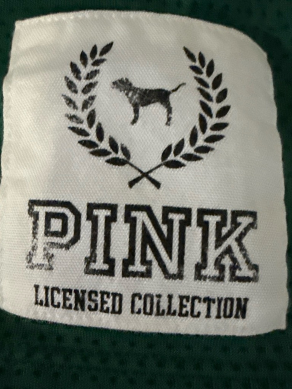 PINK Victoria's Secret Green and Gold Packers Jersey Top - Picture 3 of 7